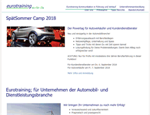 Tablet Screenshot of eurotraining.ch